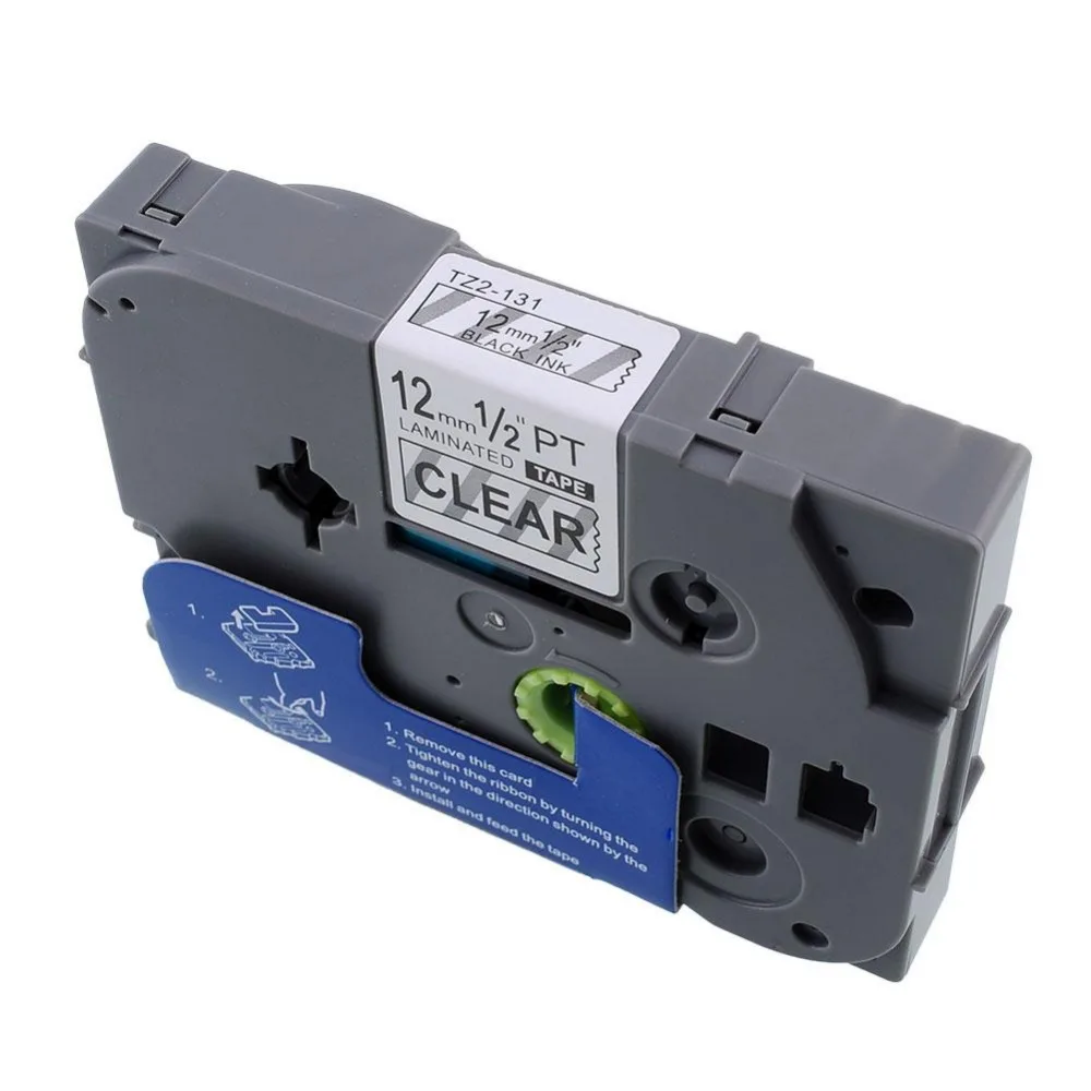3 Pack TZ131 Black on Clear TZe131 Label Tape for Brother P-touch PT-2100 1//2/'/'