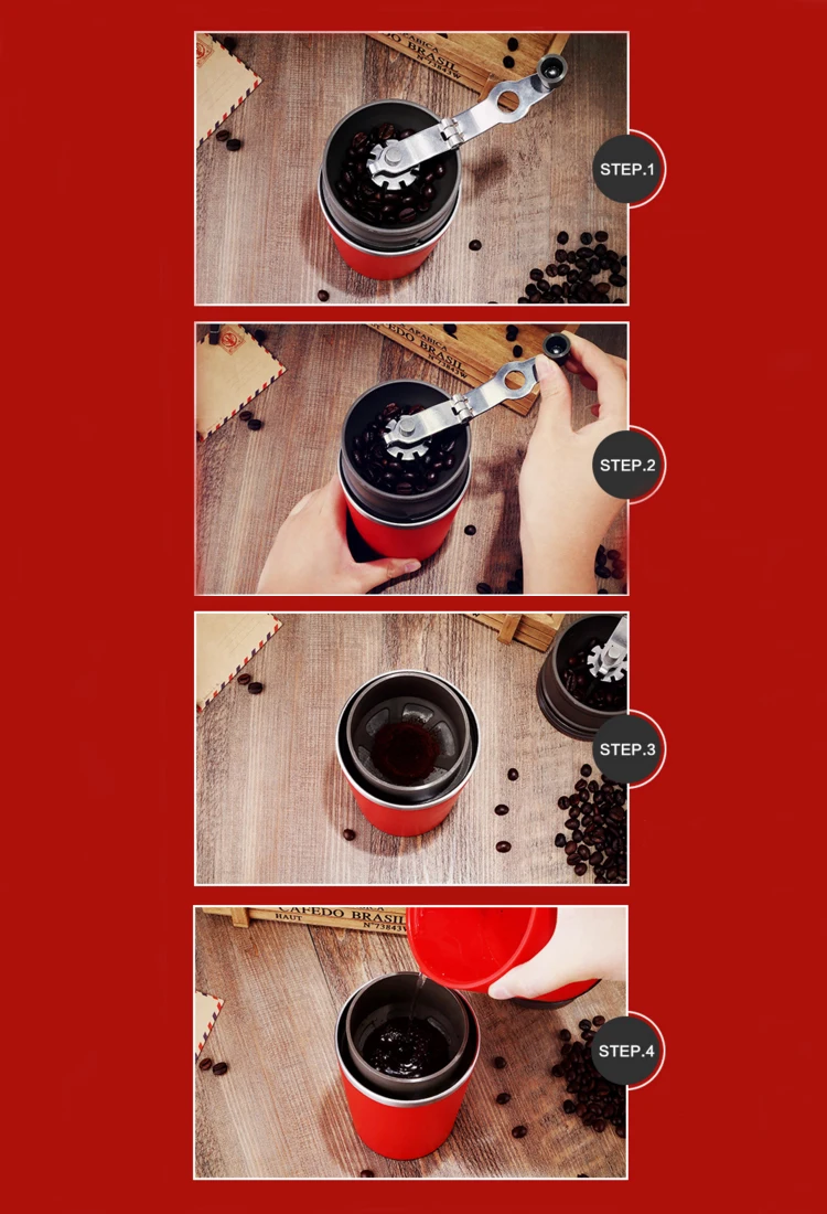 Кофемолка напольная Мини нержавеющая сталь ручная кофейная мельница кофейные мельницы итальянская кофе мгновенная машина