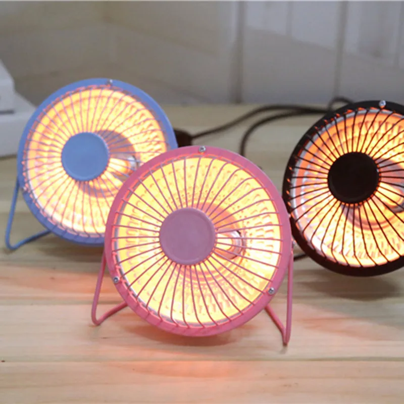 

4Inch Mini Handy Heater Portable Electric Home Air Heater Warm Fan Halogen Tube Heating Desktop For Winter Household Bathroom