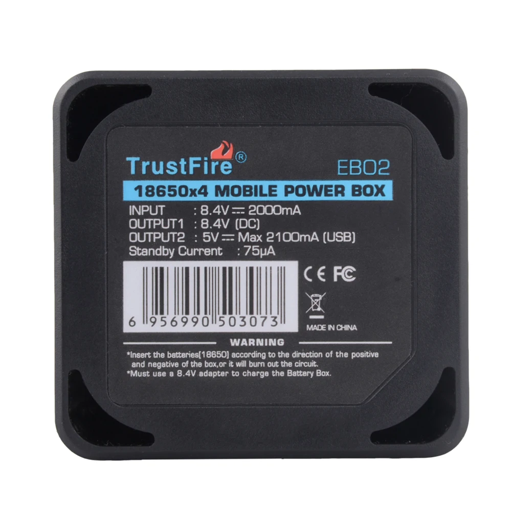 TrustFire EB02/EB03 водонепроницаемый 8,4 V 18650 аккумулятор USB power Bank чехол коробка DC 8,4 V аккумулятор, упаковка коробка для светодиодного велосипеда