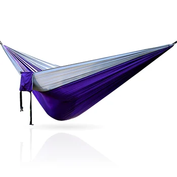 

Portable 300 * 200 cm double parachute hammock, bed for camping sleeping.