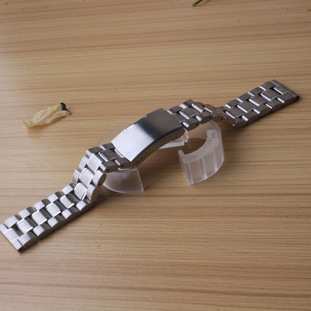 

Stainless Steel Watch Band Strap Bracelet Silver Watchbands 16mm 18mm 20mm 22mm 24mm 26mm common watches bands straight end hot