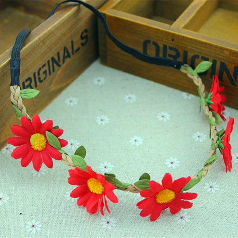 Women's Hair Accessories Dreamlikelin Bohemian Sunflowers Daisy Flowers Headband Ladies Hairband Hair Ornaments Floral Hair Accessories flower hair clips Hair Accessories