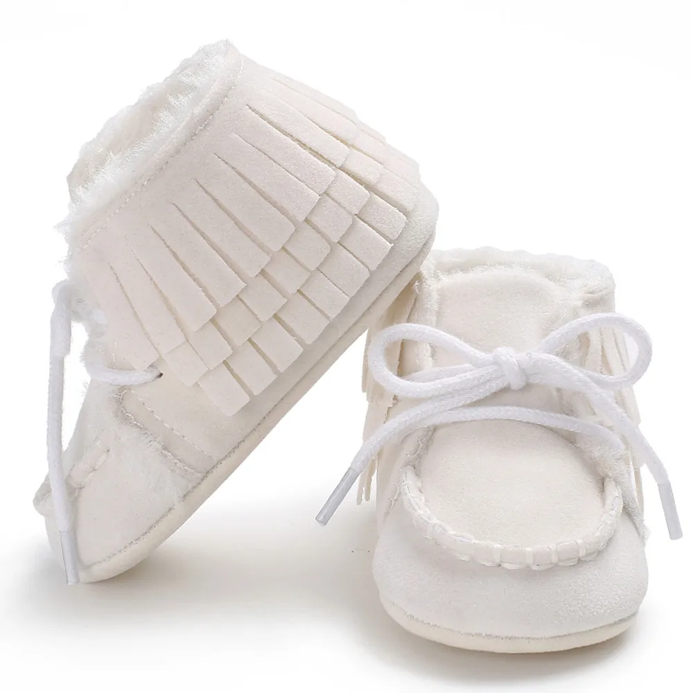 Для маленьких девочек мальчиков мягкие пинетки Снегоступы Младенческая малышей новорожденных потепления Обувь no1