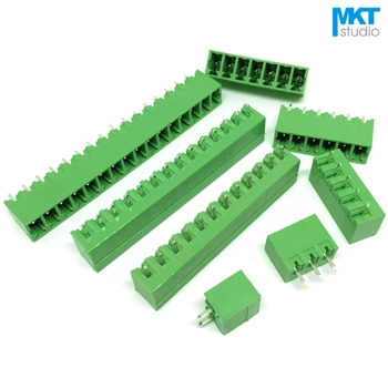 

20Pcs 3.81mm Pitch Vertical Straight Pin Male Pluggable Screw Wire Terminal Block Connector Sample 2P 3P 4P 5P 6P 7P 8P 9P 10P