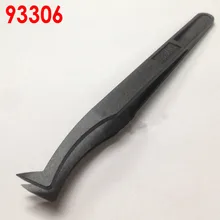 100 шт. антистатический пластиковый пинцет термостойкий ремонтный инструмент портативный черный прямой изгиб 93306 пинцет