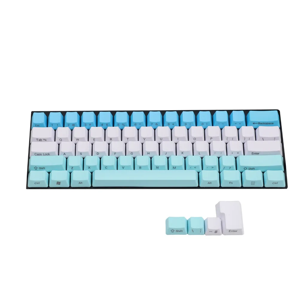YMDK синий белый красный смешанный 104 87 61 с боковой печатью толстый PBT OEM профиль