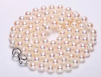 

gorgeous 9-10 mm drop white pearl necklace 36inch 50"