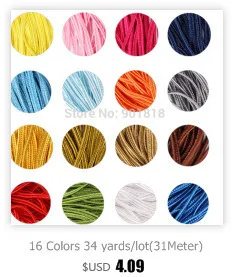 XINYAO 5 Ярд/Лот 16 цветов 6 мм ткань хлопок шнур веревка ювелирные изделия шнуры для ожерелья, браслеты, ювелирные изделия для изготовления