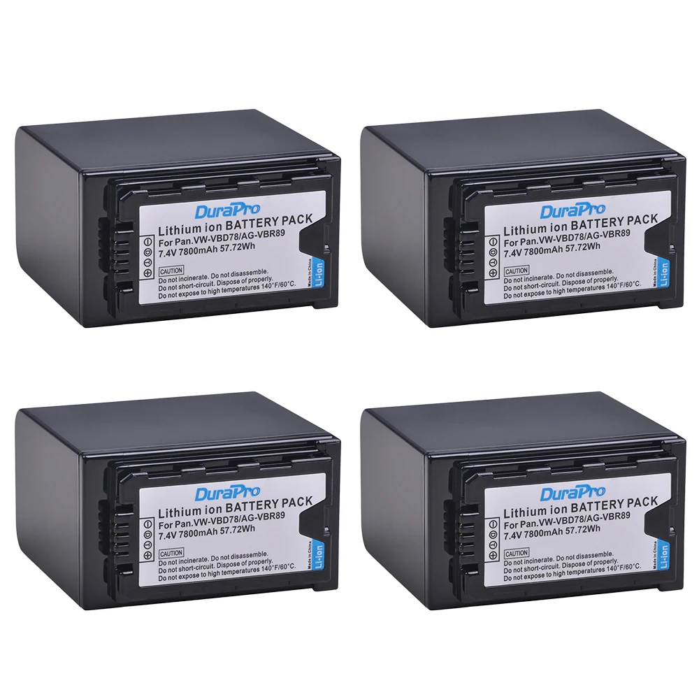 Batteria 7800Mah Vw-Vbd78 Vbd78 Ag-Vbr89 Per Panasonic Aj-Hpx260Mc,Hpx265Mc,Px270,Px285Mc,Px298,Ag-Fc100,Hc-X1000 Vbd58 Vbd29