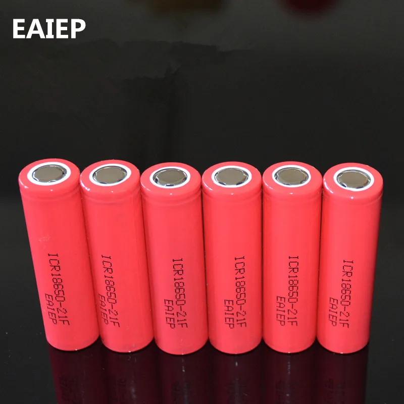 EAIEP 100% оригинал 2100 мАч 3 7 в 18650 литий ионная аккумуляторная батарея для ICR18650 21F