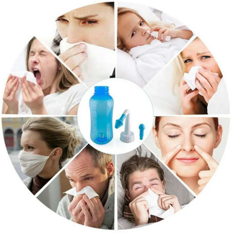 Уход за здоровьем, носовой чайник для промывания носа, устройство для чистки носа, 500 мл, носовой ирригатор для промывания носа, очиститель для взрослых и детей