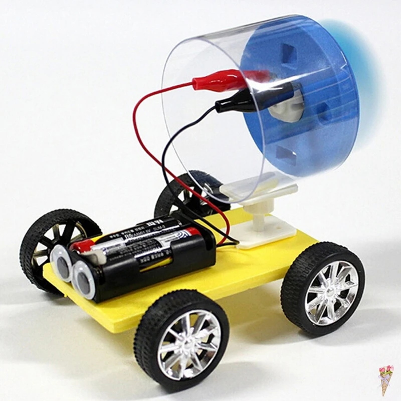 Детский Diy деревянный одностворчатый ветровой автомобиль Сборная модель комплект игрушки для научного эксперимента для детей