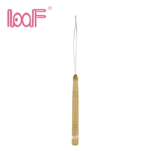 LOOF 1 шт. деревянная ручка Тяговая игла/микро кольца/петля иглы для волос микро наращивание набор инструментов