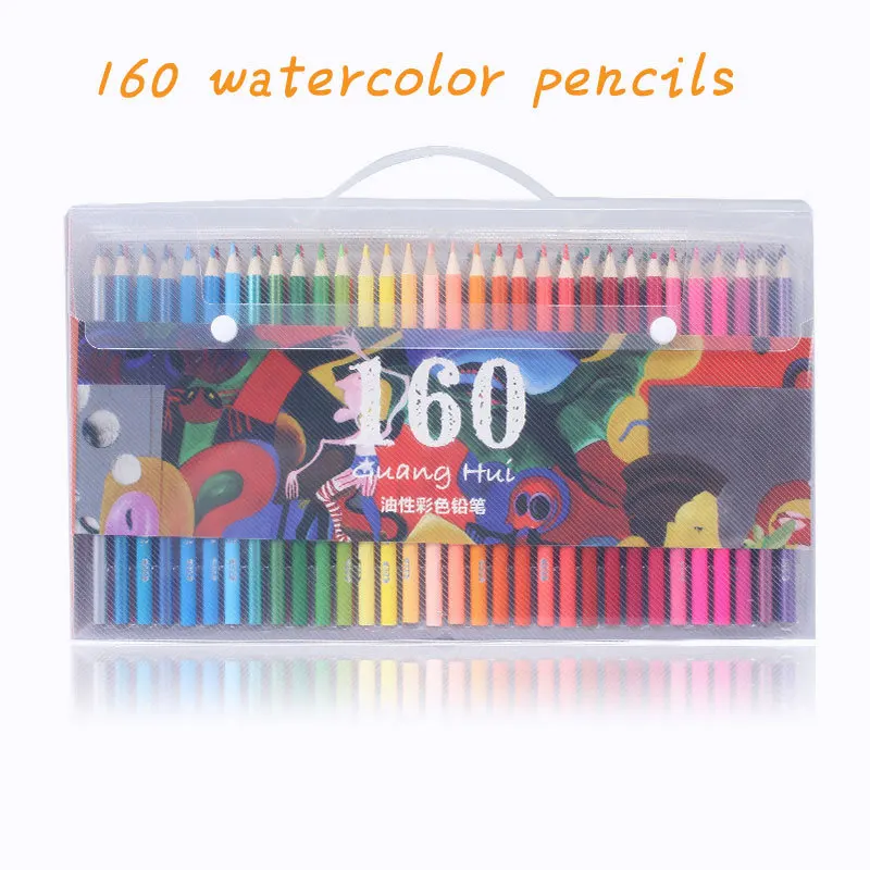 160 Pastel Pencils Soft Watercolor Pencils Wood Coloured Pencils Set
