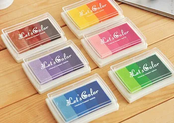 

Wholesale (24pcs/lot) Gradient color Ink pad/Colorful stamp Ink pad/ color Inkpad set for DIY Stamp Decoration