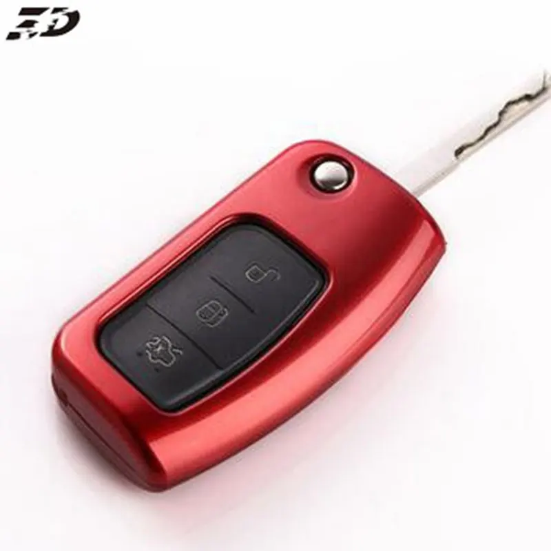 

ABS Paint Key Case Protection Cover Key Decoration Box For Ford Focus 2 Fiesta MK7 Ecosport Folded Key Accessories