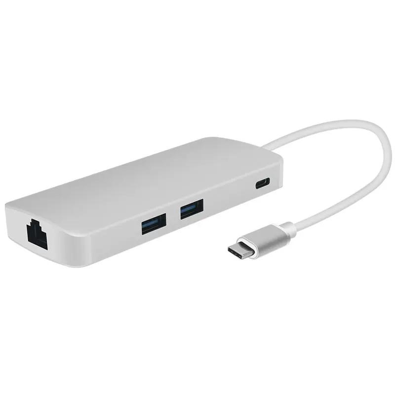 

7in1 type-C Hub Huawei P20 Mate 20 Pro Type C USB 3.0 Hub to HDMI TF SD Card Reader GJ45 Adapter for MacBook Pro