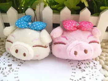 

Plush pig toy dolls doll Small pig bags decoration small car accessories supplies 100pcs/lot wholesale