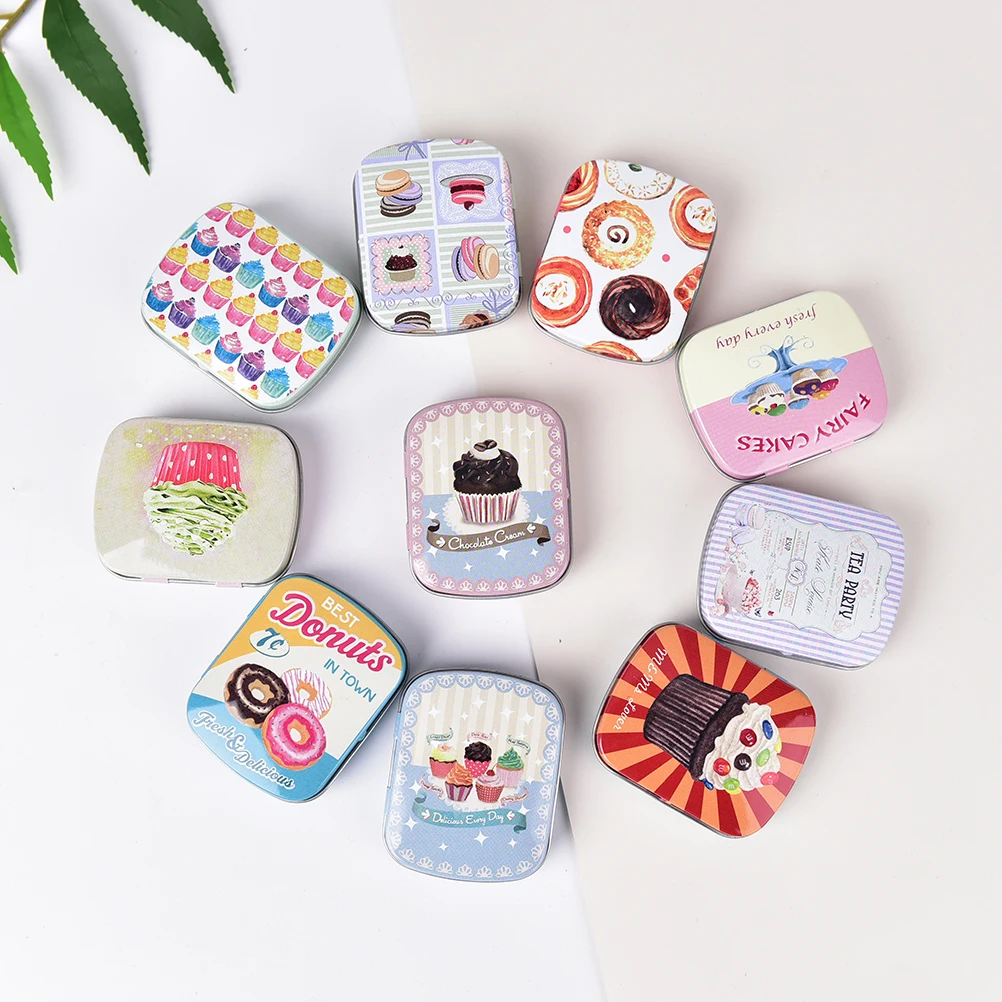 

Jewelry Packing Box Earrings Lacklace Box Earrings Colorful Mini Tin Box Sealed Jewelry Packing Boxes