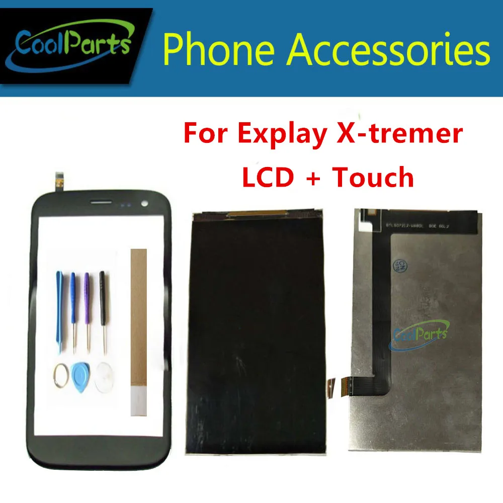 Цена Черный белый цвет для Explay X tremer для X Tremer ЖК дисплей с сенсорным экраном дигитайзер запасная часть с инструментами лента