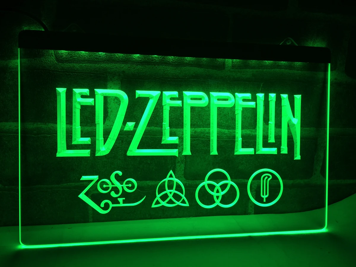 LF002-Zeppelin рок-н-ролл Панк светодиодный неоновый светильник Знак Домашний Декор ремесла