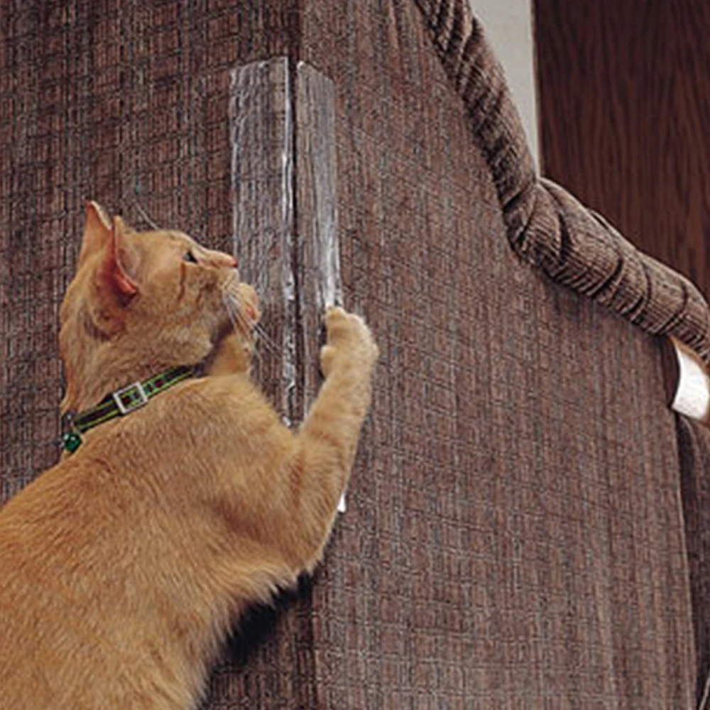 Hoomall 2 шт. прозрачная Когтеточка для кошек угловая защита из ПВХ мебели дивана от