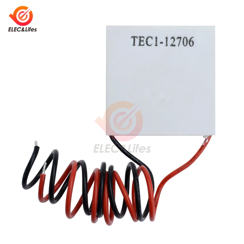 

1PCS TEC1-12706 12706 TEC Thermoelectric Cooler Cooling Pad 40mm*40mm Peltier Refrigeration Heatsink Plate Module 12V 6A