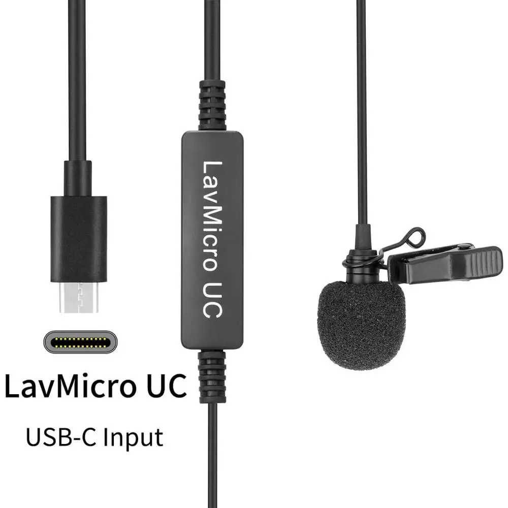 Saramonic LavMicro+ DC качество вещания петличный микрофон с контролем и входным управлением для компьютера тип-c IOS смартфон камера - Цвет: LavMicro UC
