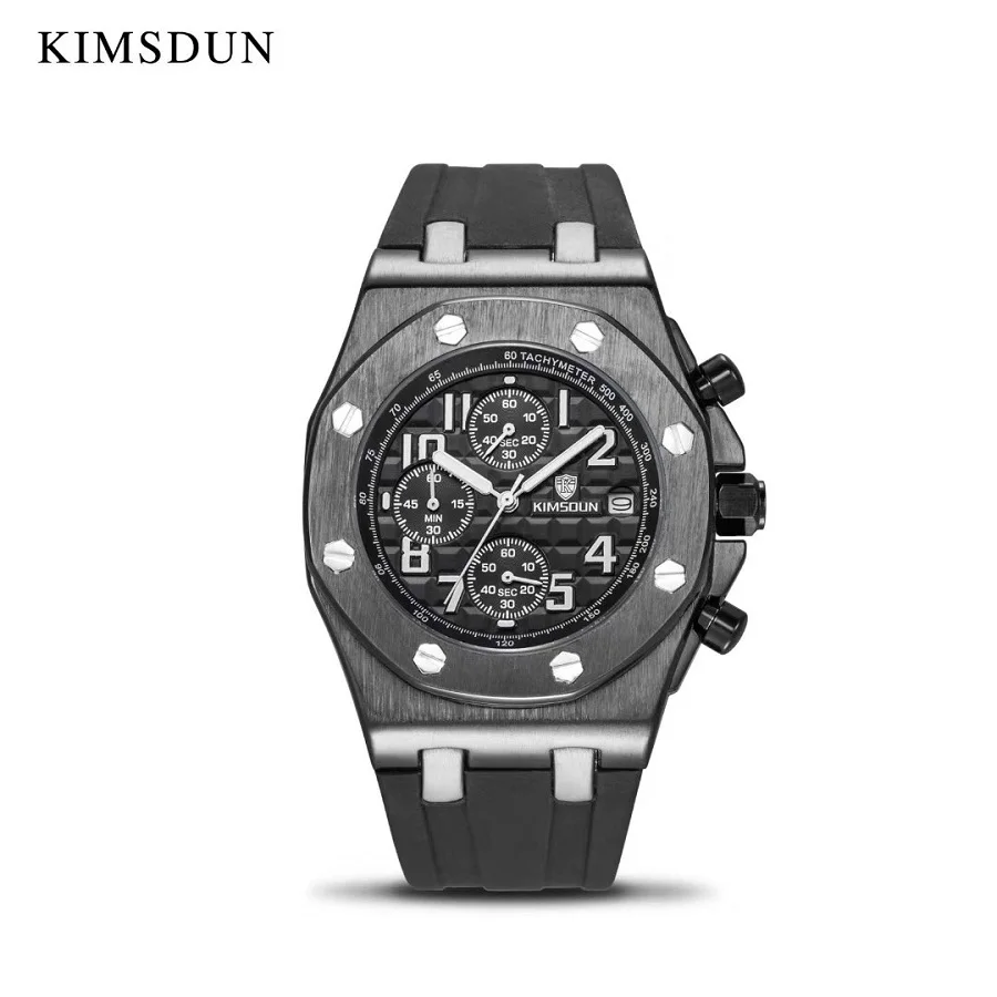 KIMSDUN часы мужские брендовые автоматические механические часы черные мужские наручные часы Rolexable спортивные мужские часы Relogio Masculino - Color: 16