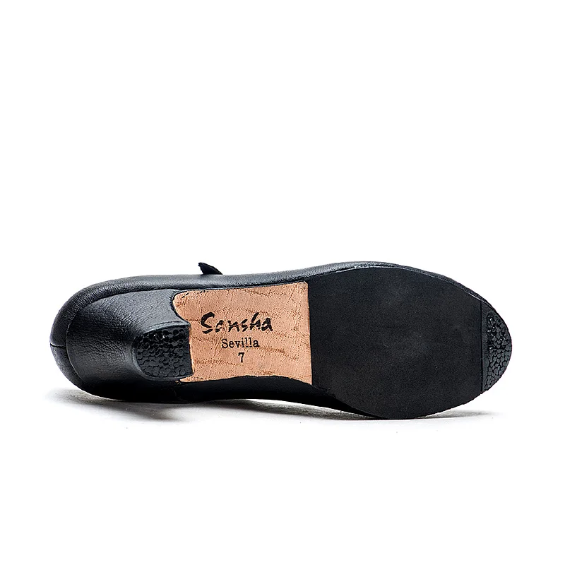 Sansha Professional Flamenco Character Dance Shoes 6CM Middle High Heel For Women Ladies Black Dancing Shoes FL1CL  FL1LPI 4