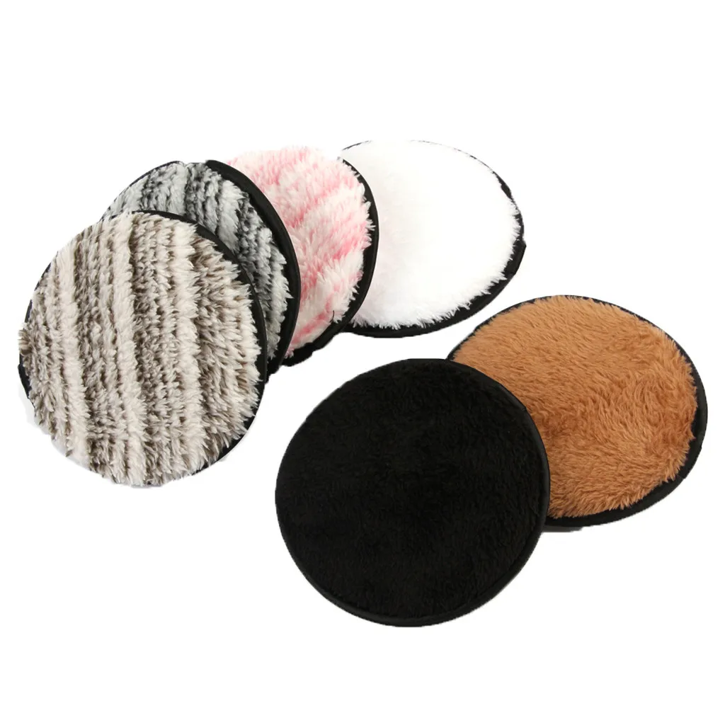 Maange макияжная буфами на рукавах 6 шт средство для снятия макияжа с полотенце для лица очищающей салфеткой колодки с плюшевой подкладкой, с модными пышными Apr11 Прямая поставка