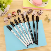 2 pcs South Korea’s creative stationery TFBOYS cute trend gel pen notes 0.38 mm full needle pen black ink