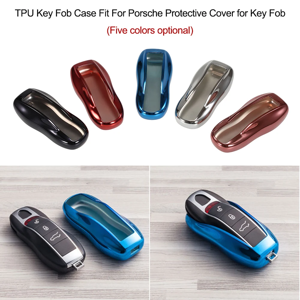 Car Accessories TPU Key Fob Case Fit For Porsche Protective Cover for