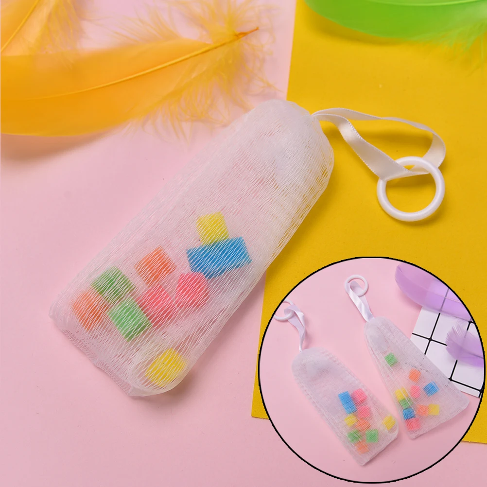 

1PCS Solid White Foaming Mesh Shower Spa Sponge Bath Ball With Hook Face Cleaning Wholesale
