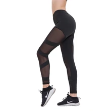 Net yarn yoga pants sexy high waist leggings sports fitness ladies high waist summer ladies fitness leggings fitness yoga pants active net yarn wave point pattern high waisted leggings