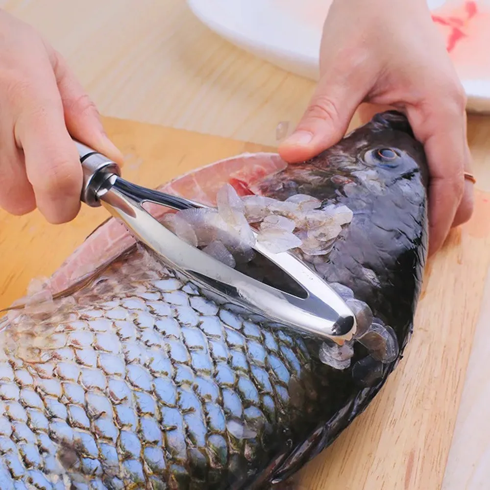 Рыбий скребковый щетка из нержавеющей стали кухонные весы инструмент для кожи быстрые решетки нож для чистки креветок нож для креветок Pinzas Pescado