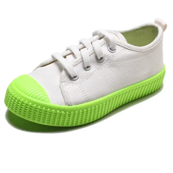 

Children's canvas shoes Kids Soft bottom casual shoes Simple lace-up shoes Spring Summer Fluorescent color SC050