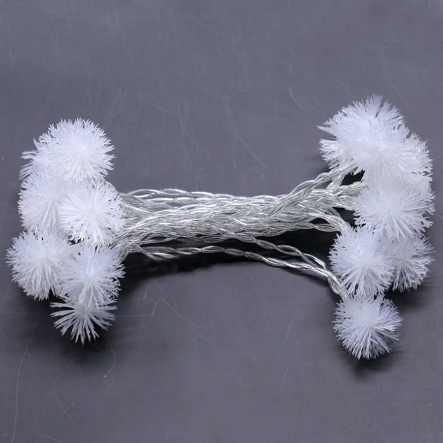 2.5M 20LEDs Christmas Snowball LED String Light Remote Control Fairy Lights Holiday Party Wedding Decoration Battery String Lamp (19)