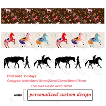 Пользовательские мультфильм Конный Всадник лента с рисунком 50 ярдов DIY ручной работы полиэстер тесьма подарочная упаковка ленты