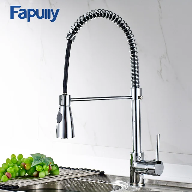 Fapully Kitchen Sink Faucet Pull Out Brushed Nickel Torneira Fapully Kitchen Sink Faucet Pull Out Brushed Nickel Torneira All Around Rotate Swivel Mixer Tap 190 33c