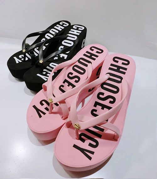 high heel foam flip flops