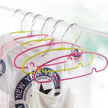 

5pcs/Lot Portable Clothes Hanger Kids Children Toddler Baby Clothes Coat Hadifield Hangers Hook Household Hot Selling organizer