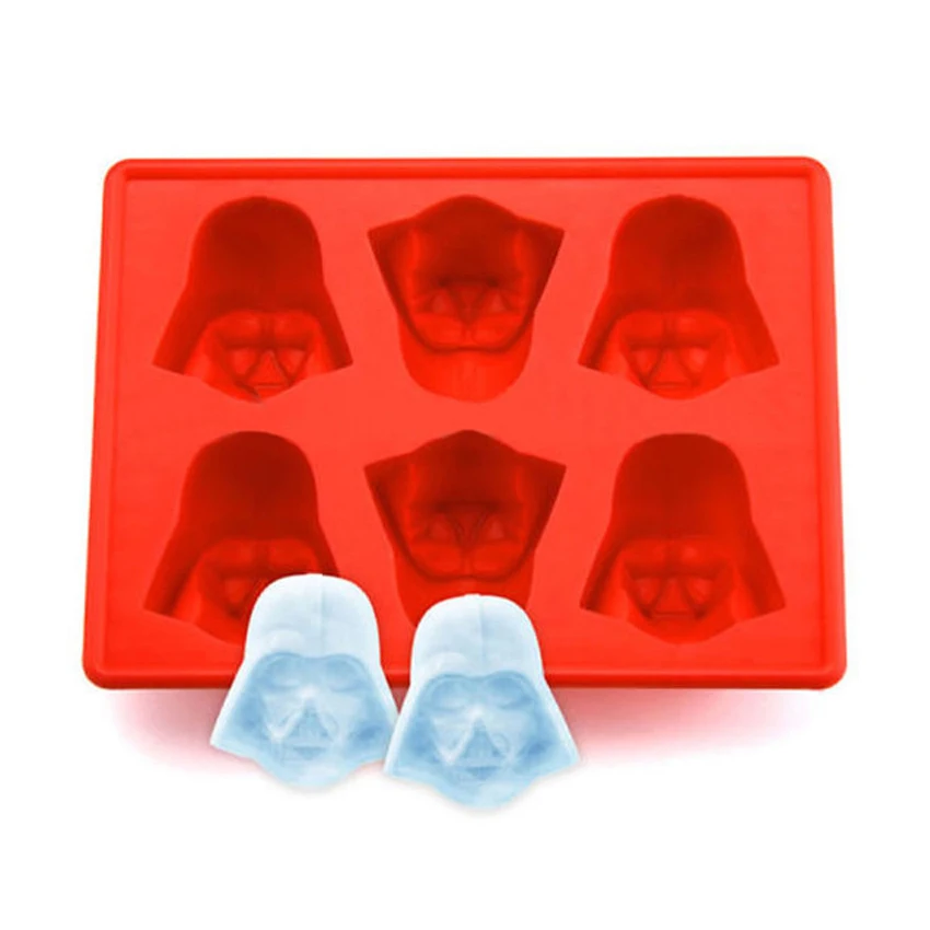 

2019 Hot Sale 1Pcs Fun Star Wars Darth Vader Cocktails Silicone Mold Ice Cube Tray Chocolate Fondant Mould diy Bar Party Drink