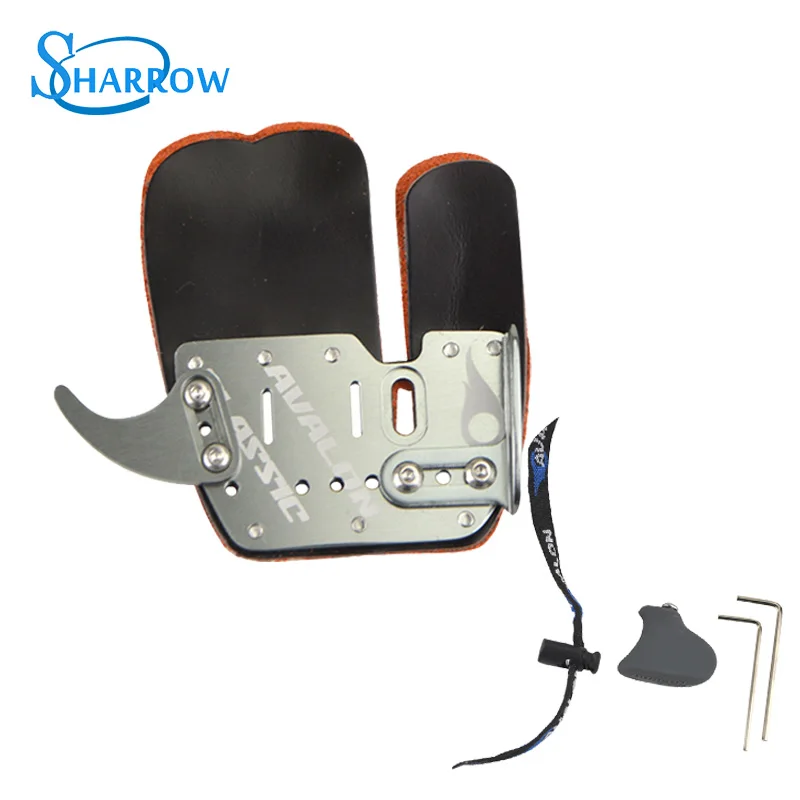 

1pc Archery Finger Guards Leather Aluminum Alloy Fit Right Hand Protector Outdoor Sports Hunting Shooting Practicing Accessories