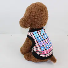 Футболка для питомца собаки, одежда для собак, хлопковая футболка в полоску, костюм для щенка для маленьких собак 3,9