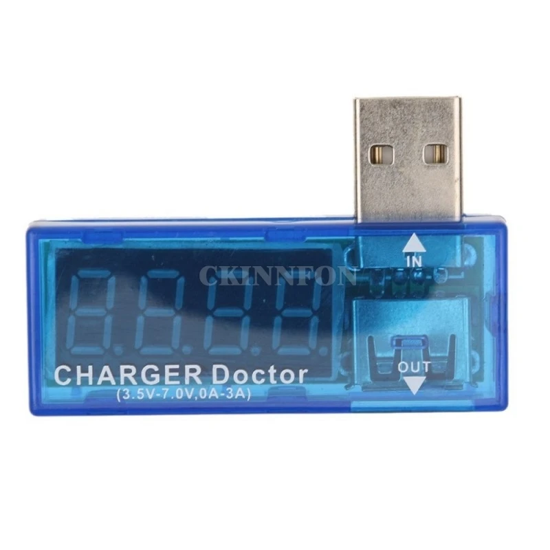 

DHL 100PCS Battery Tester USB Charger Doctor Mobile Power Detector Voltage Meter Voltmeter Testers