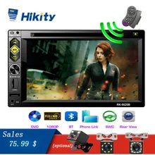Hikity 2 din Auto Radio 2din6. 2 “DVD Multimedia Video player Bluetooth AUX Autoradio Specchio di Collegamento USB/TF/SD/Car Stereo Universale