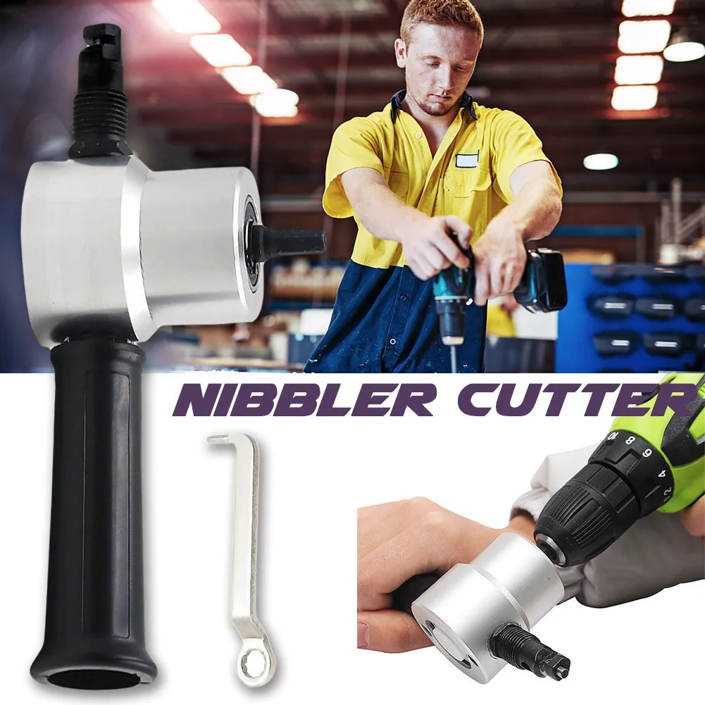 

Nibble Metal Cutting Double Head Sheet Nibbler Saw Cutter Tool Drill Attachment Free Cutting Tool Nibbler Sheet Metal Cut