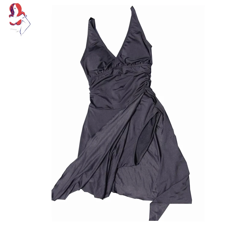 

UCHIHA LQ 2017 New Sexy Large Size Pure Colour Full Skirt Bikinis Women Swimsuit Brazilian Biquini Sete Beach Wear